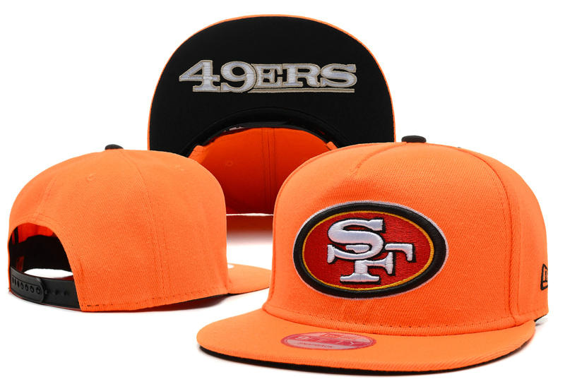 San Francisco 49ers Orange Snapback Hat LX 0721